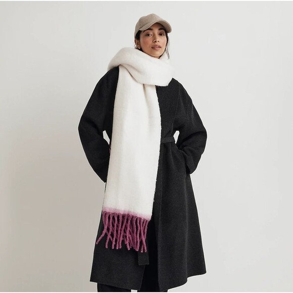 Madewell Contrast-Fringe Knit Scarf - Picture 1 of 4